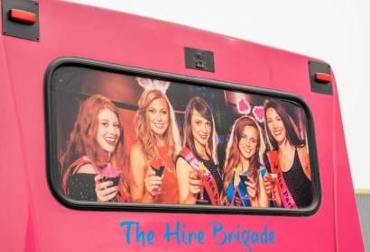 Pink Fire Engine Party Bus Hire Belfast - Party Bus NI - Party Buses Northern Ireland