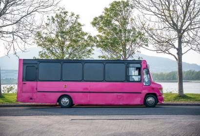 30 Seater Pink Fire Engine Party Bus Hire Belfast - Party Bus NI - Party Buses Northern Ireland